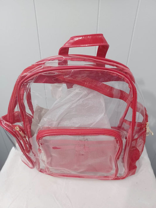 Clear Backpack(Red)